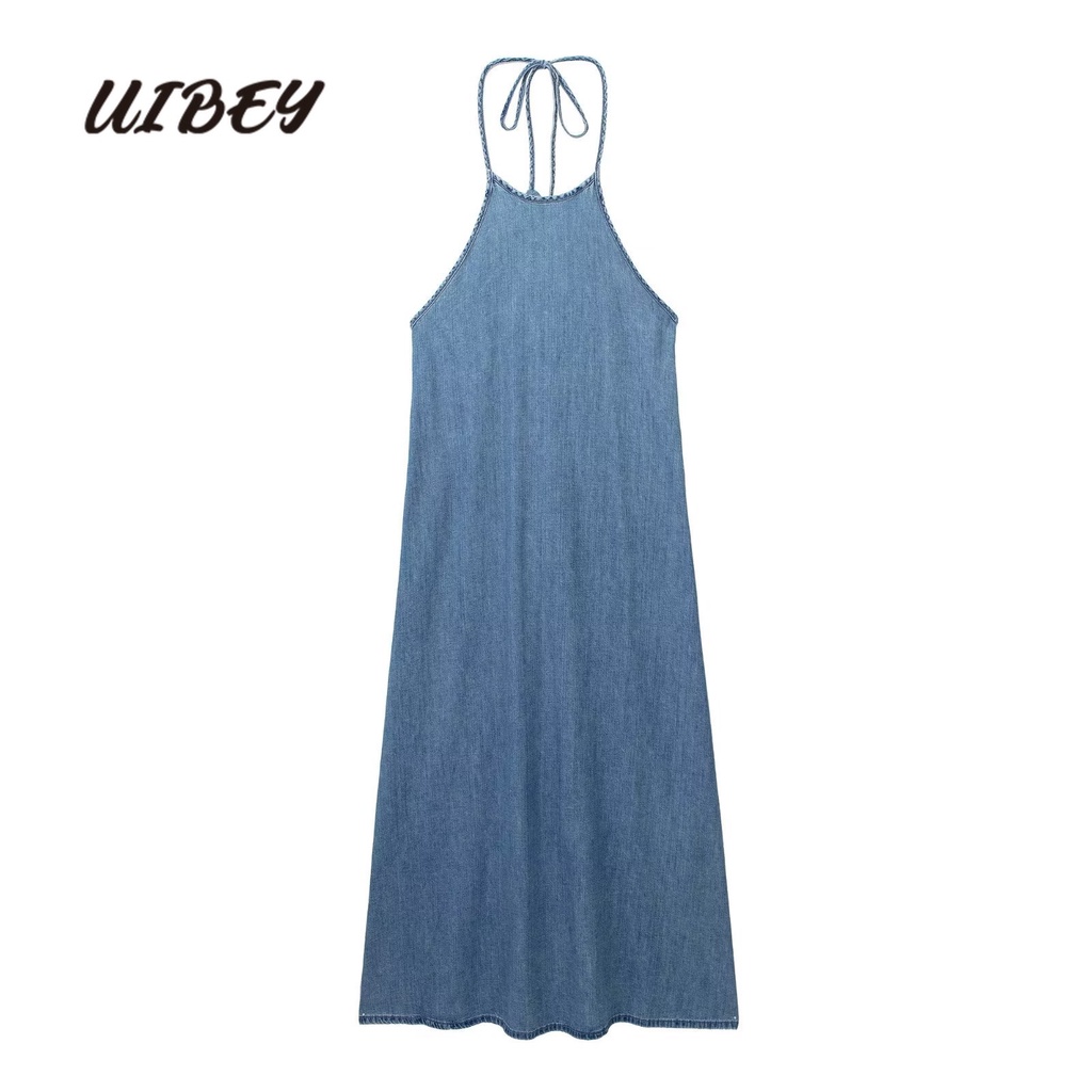 Uibey Đầm Cao Bồi Hở Lưng UIBEY 8539