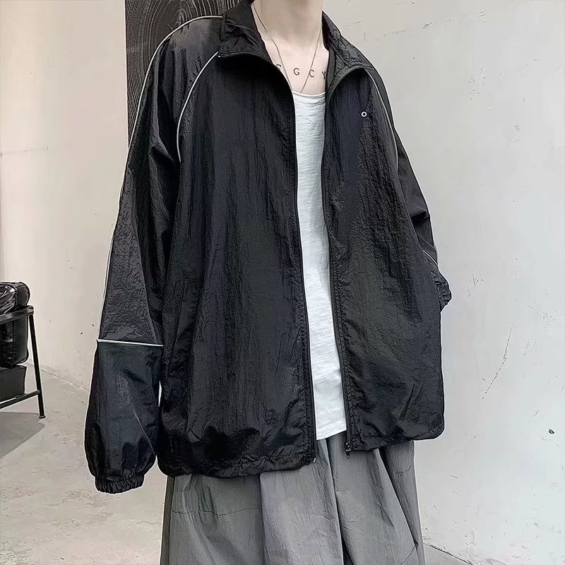 Áo Khoác Sơ Mi Dáng Rộng Mỏng Màu Trơn Đơn Giản Chống Tia UV Phong Cách Hàn Quốc Thời Trang Mùa Hè Mới Cho Nam