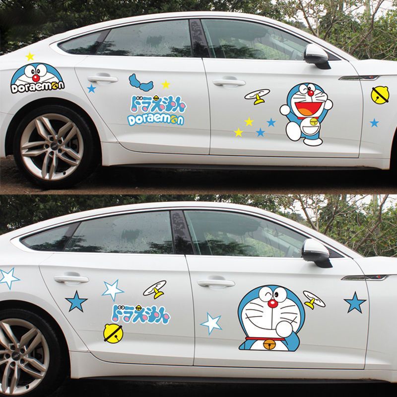 Miếng Dán Trang Trí Xe Hơi Hình Doraemon Sáng Tạo