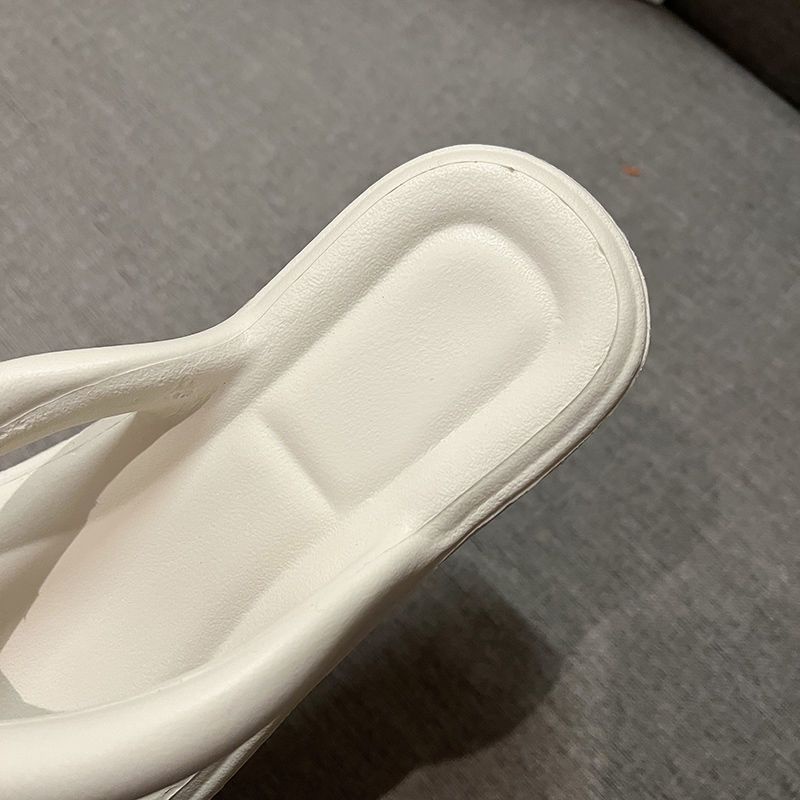 Zhao Lusi Dép Xỏ Ngón Đi Trong Nhà Đế Dày Tăng Chiều Cao Chống Trượt Cảm Giác Như Thật