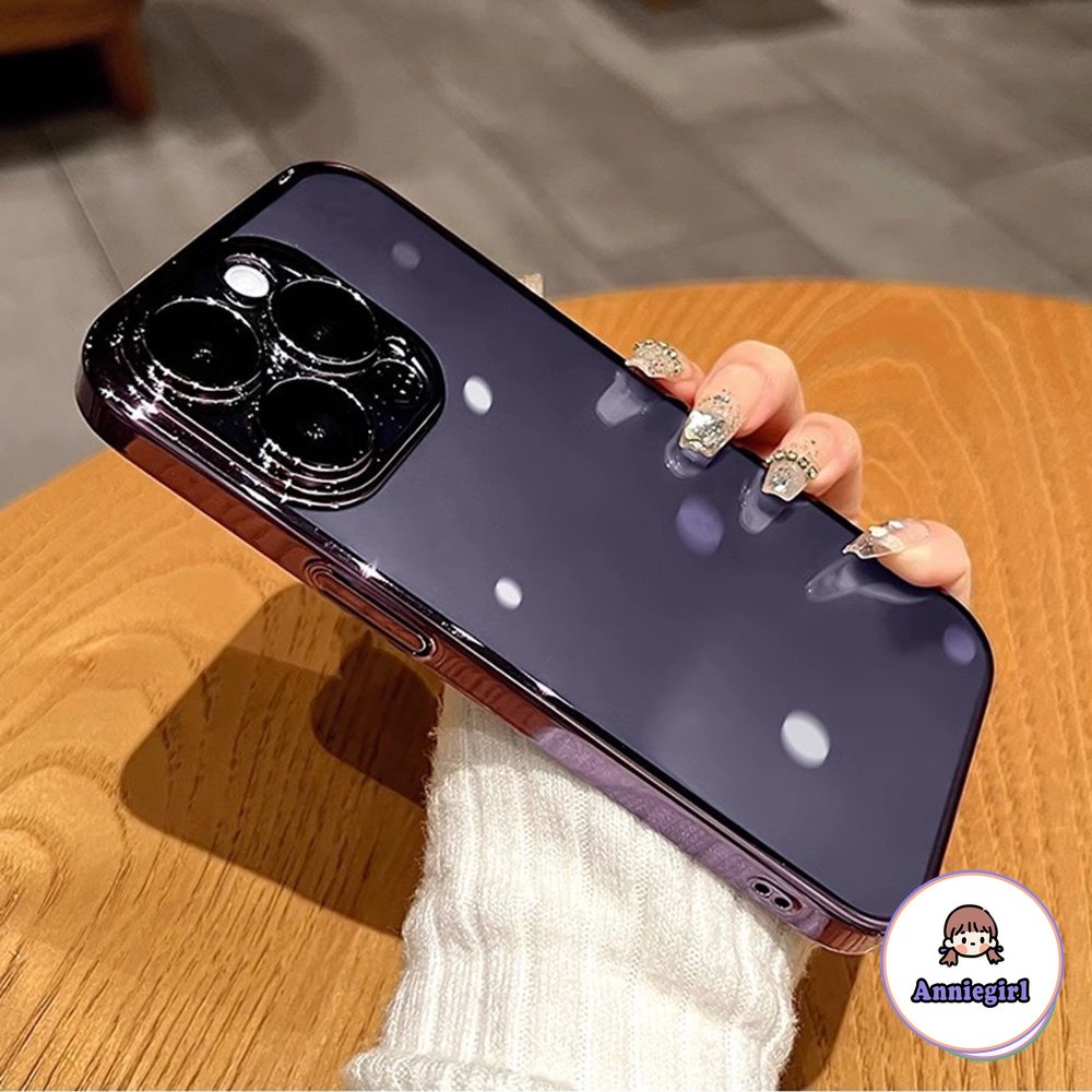 Ốp Điện Thoại TPU Dẻo Màu Đen Mạ Viền Đơn Giản Thời Trang Cho IPhone 11 14 Pro Max 13 Pro Max 12 IPhone X XS XR 7 8 Plus Ultra
