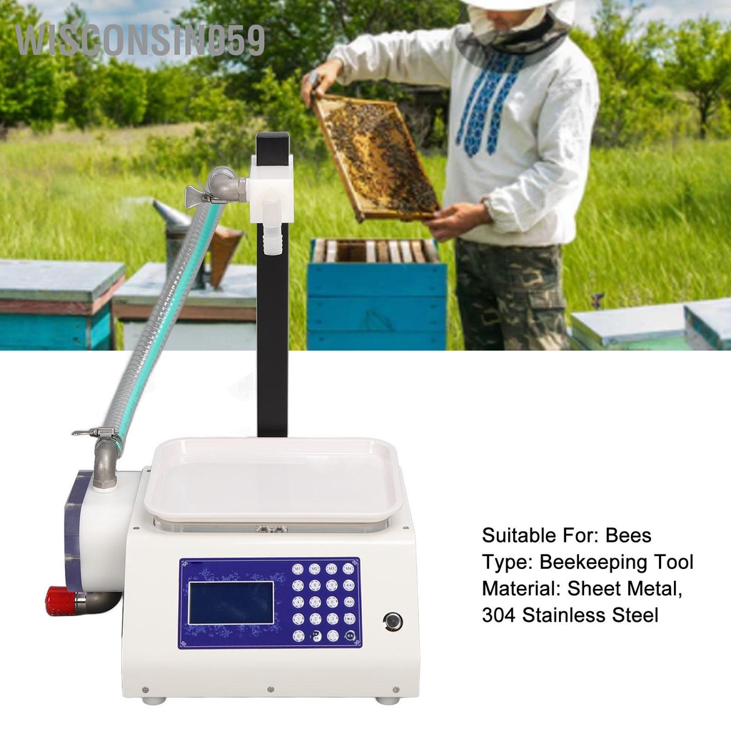 Wisconsin059 Máy Làm Mật Ong Tự Động Điều Khiển Số Thông Minh Cân Định Lượng Bình Chất Độn 12V