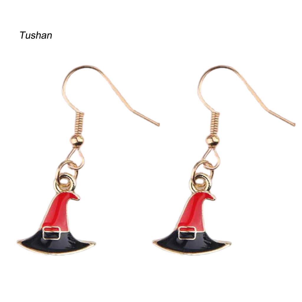 1 Đôi Khuyên Tai Hợp Kim Hình Ma Và Bí Ngô Halloween