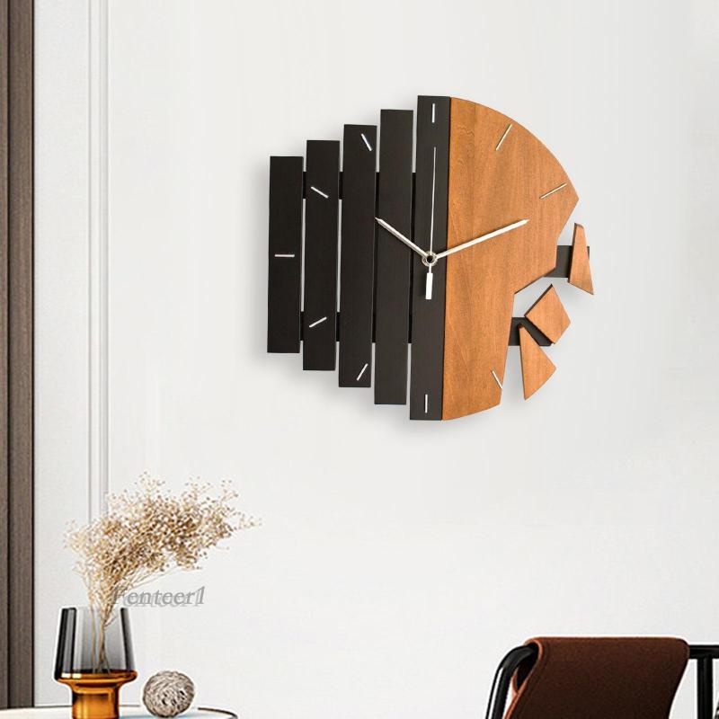 Đồng Hồ Treo Tường Điêu Khắc Lớn Fenteer1 Cho Nhà Bếp Văn Phòng