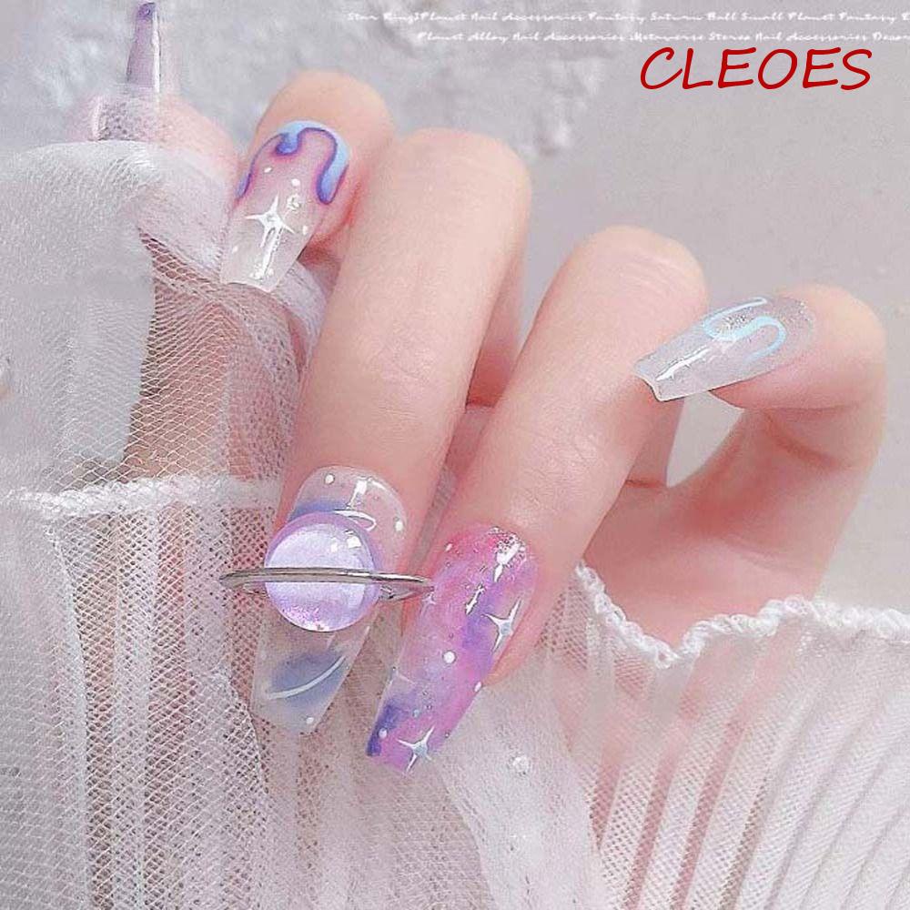 Móng Tay Giả Hình Hành Tinh|Set 5 Phụ Kiện Trang Trí Móng Tay 3D Bằng Hợp Kim Nhiều Màu Sắc Thời Trang Dành Cho Nữ