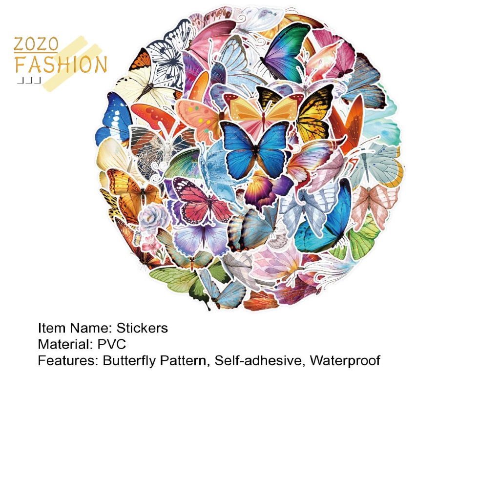 Bộ 50 Miếng Dán Trang Trí Ván Trượt / Điện Thoại Bằng PVC DIY