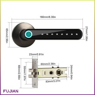 Spherical Smart Lock Fingerprint Door Wireless Password Handle App Unlock Keyless Entry [B/10]