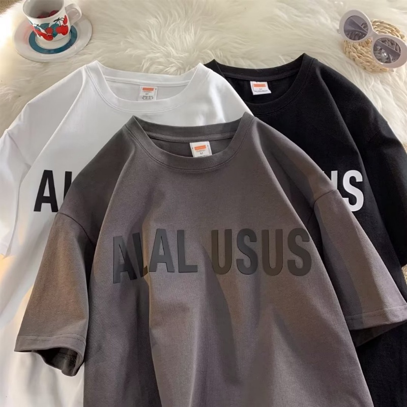 Áo Thun Tay Ngắn Dáng Rộng Bằng Cotton Nguyên Chất Thời Trang Đường Phố Mỹ Trọng Lượng Nặng 260g