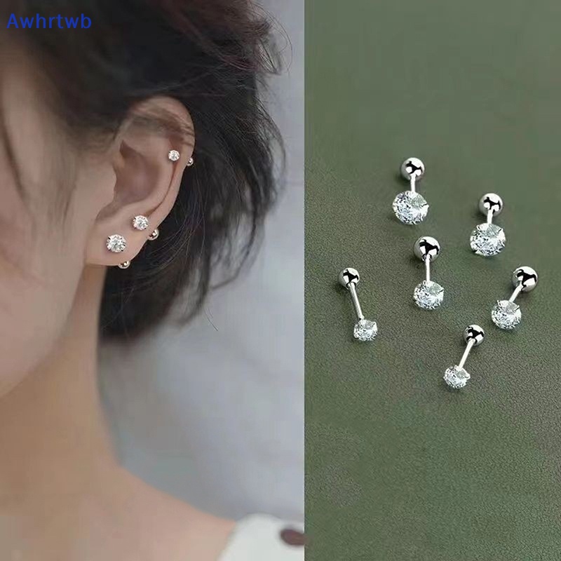 1 Đôi Khuyên Tai Đính Đá Zircon Dạng Xoắn Ốc Cho Nữ Mới