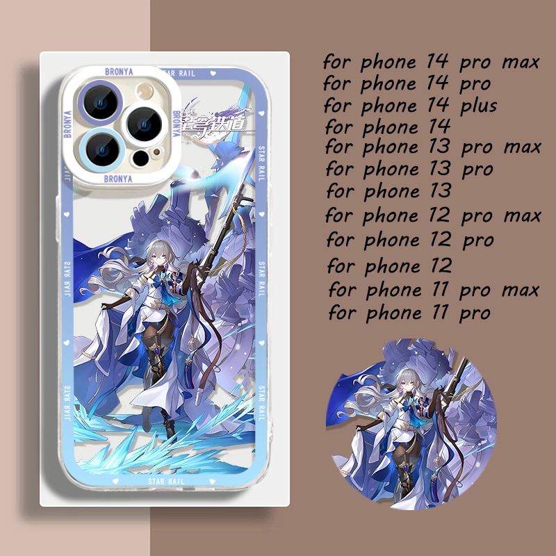 Ốp Điện Thoại Silicon TPU Mềm Trong Suốt Chống Sốc Hình Đường Ray Himeko March 7th iPhone 14 11 13 12 Pro Max XS XR X 8 7 6S Plus