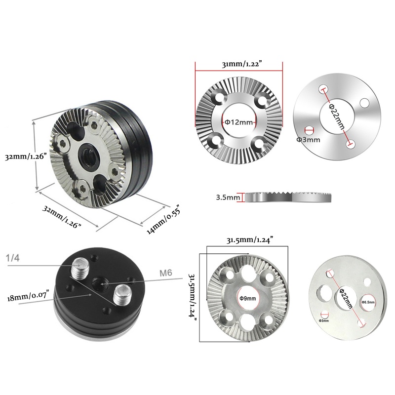 Đầu Nối Chuyển Đổi Bánh Răng Arri Rosette Cho Lồng Máy Ảnh