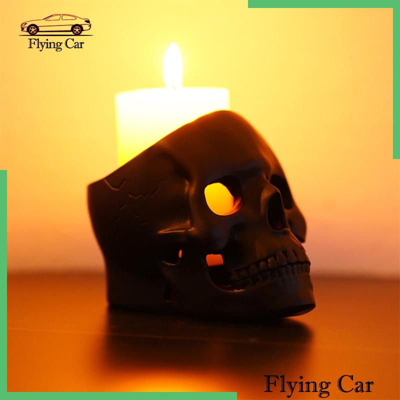 Giá Đỡ Nến Hình Đầu Lâu Bằng Nhựa Resin Để Bàn Trang Trí