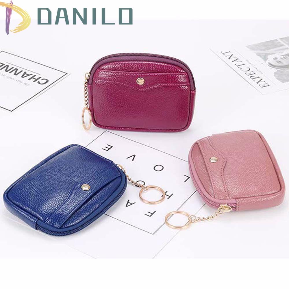 Danilo Ví Da Mềm Đựng Thẻ Tín Dụng / Tiền Mặt Có Khóa Kéo Thời Trang Cho Nữ Giá Đỡ