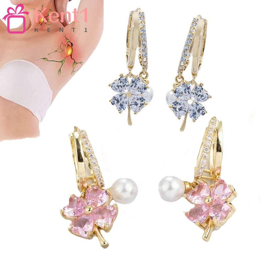 Bông Tai Hoa Từ Tính Lủng Lẳng Liệu Pháp Châm Cứu KENT1