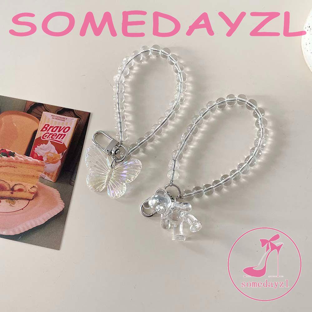 Somedayzl Vòng Tay Đựng Thẻ / Chìa Khóa Trang Sức Hình Gấu Màu Laser Quyến Rũ Thời Trang Cho Nữ Sinh