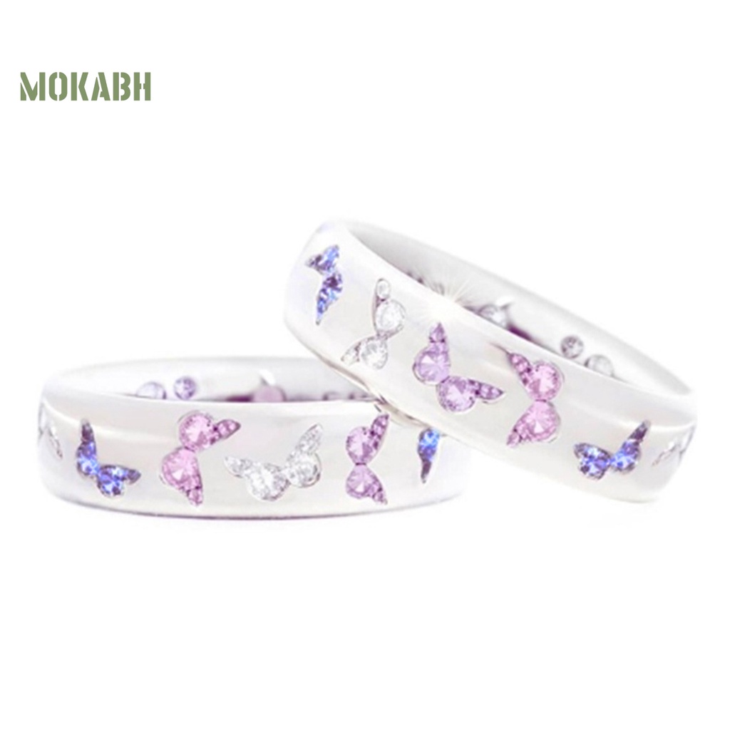 Nhẫn Cưới Hình Bướm Đính Đá Zircon Thời Trang Cho Nữ