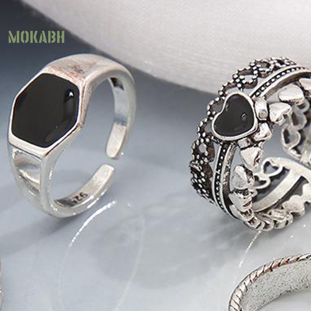 Set 7 Nhẫn Đeo Khớp Ngón Tay Đính Đá Thời Trang Cho Nữ