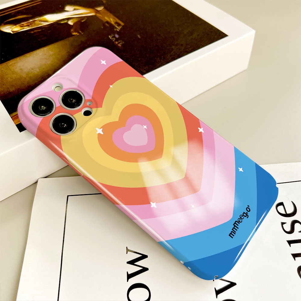 Ốp Điện Thoại Cứng Họa Tiết Trái Tim Xinh Xắn Cho Iphone 12 / promax / 713 Plus Xs 11iPhone14xr8 ULJY