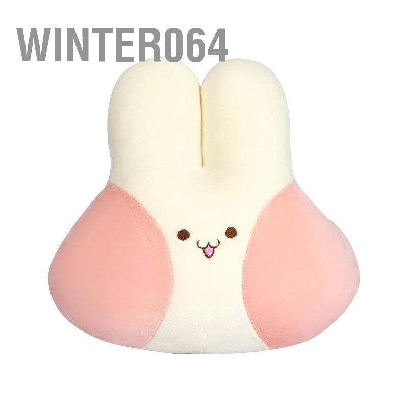 Winter064 Gối Tựa Đầu Ô Tô Blush Bunny Mềm Mại Thân Thiện Với Làn Da Hoạt Hình Dễ Thương Đệm Ghế Cho