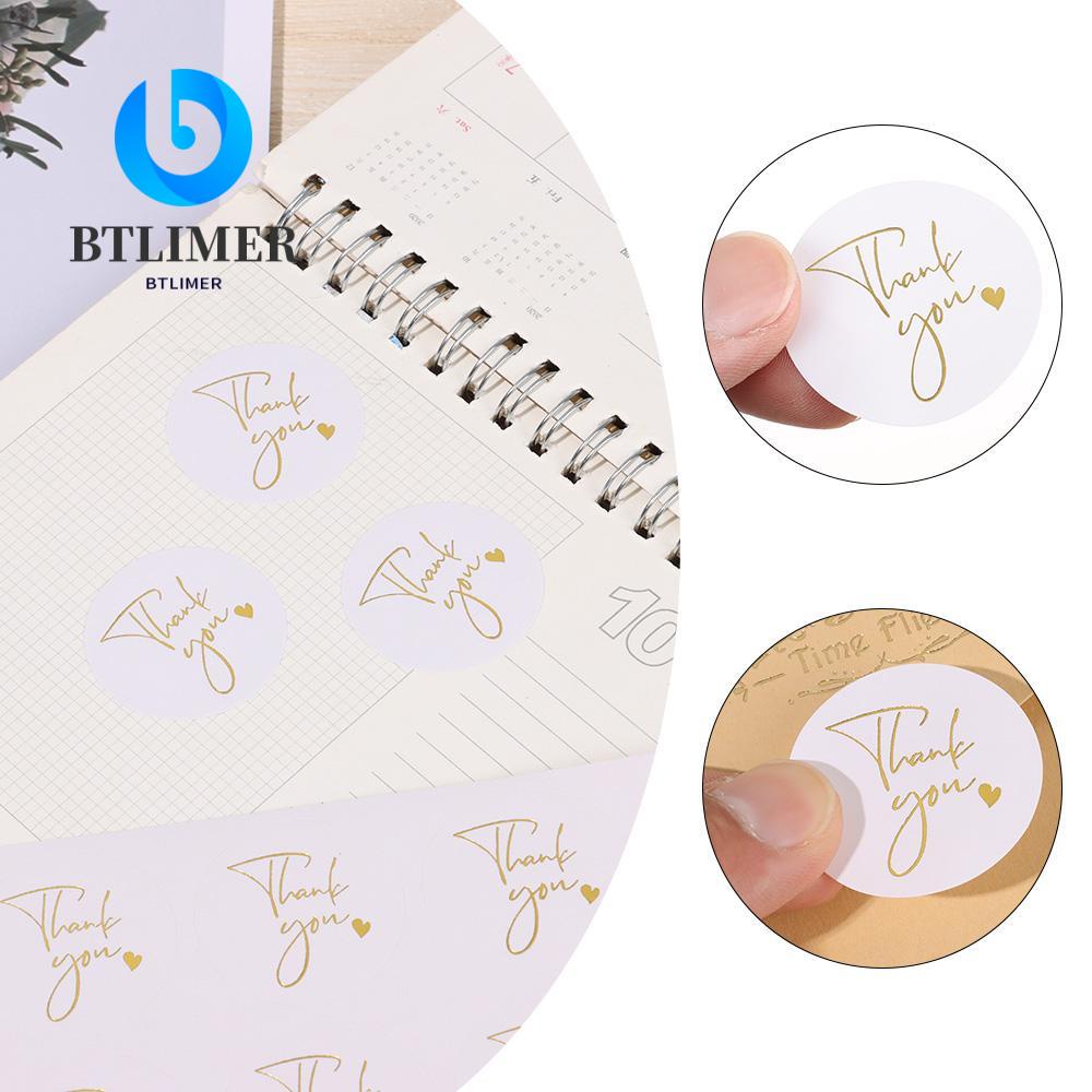 Miếng Dán Trang Trí Hình Tròn 1.37 Inch In Chữ Thank You Độc Đáo