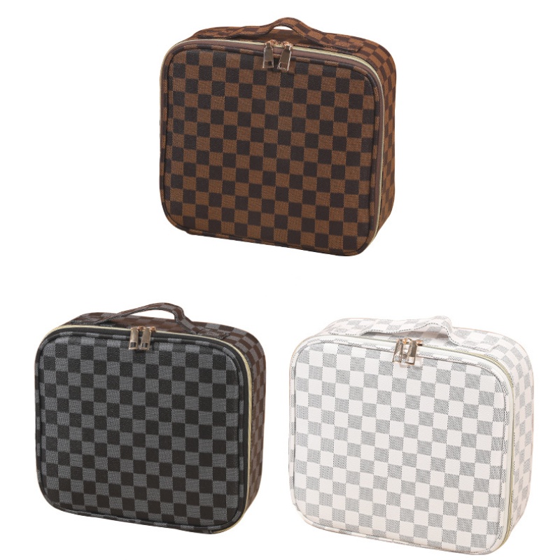 Hộp Đựng Dụng Cụ Trang Điểm Bằng PU Sức Chứa Lớn Tiện Dụng