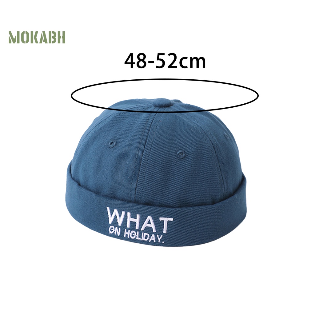 Mũ Thủy Thủ Chống Nắng Thoáng Khí Không Vành Thêu Chữ Cho Bé Trai