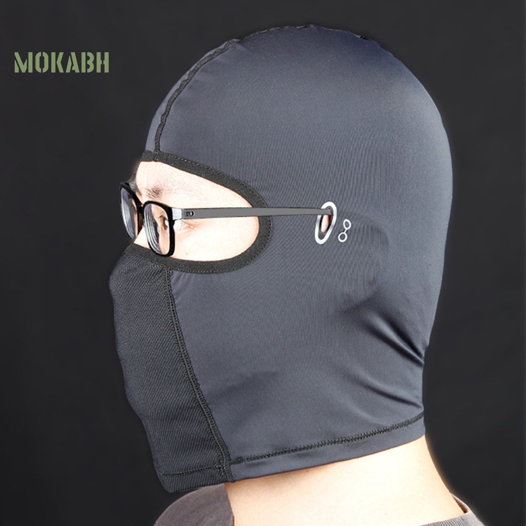 [Mok Abh] Khăn Choàng Co Giãn Thoáng Khí Nhanh Khô Chống Nắng Bảo Vệ Toàn Diện Màu Trơn Dùng Khi Đi Xe Máy Trượt Tuyết Ngoài Trời