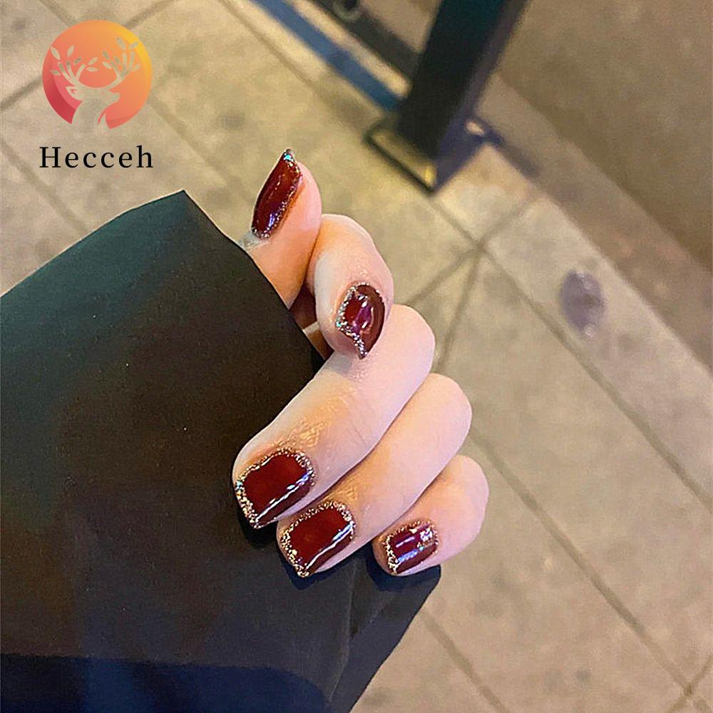 Bộ 24 Móng Tay Giả Trang Trí Nghệ Thuật|Phụ Kiện Trang Trí Móng Tay Hình Oval Màu Sắc Trơn