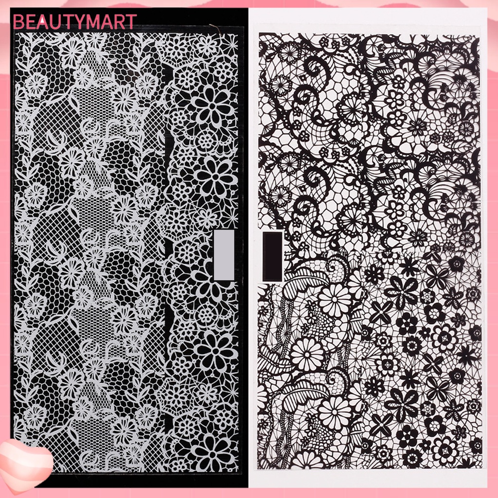 Miếng Dán Móng Tay Tự Dính Họa Tiết Ren 2D DIY