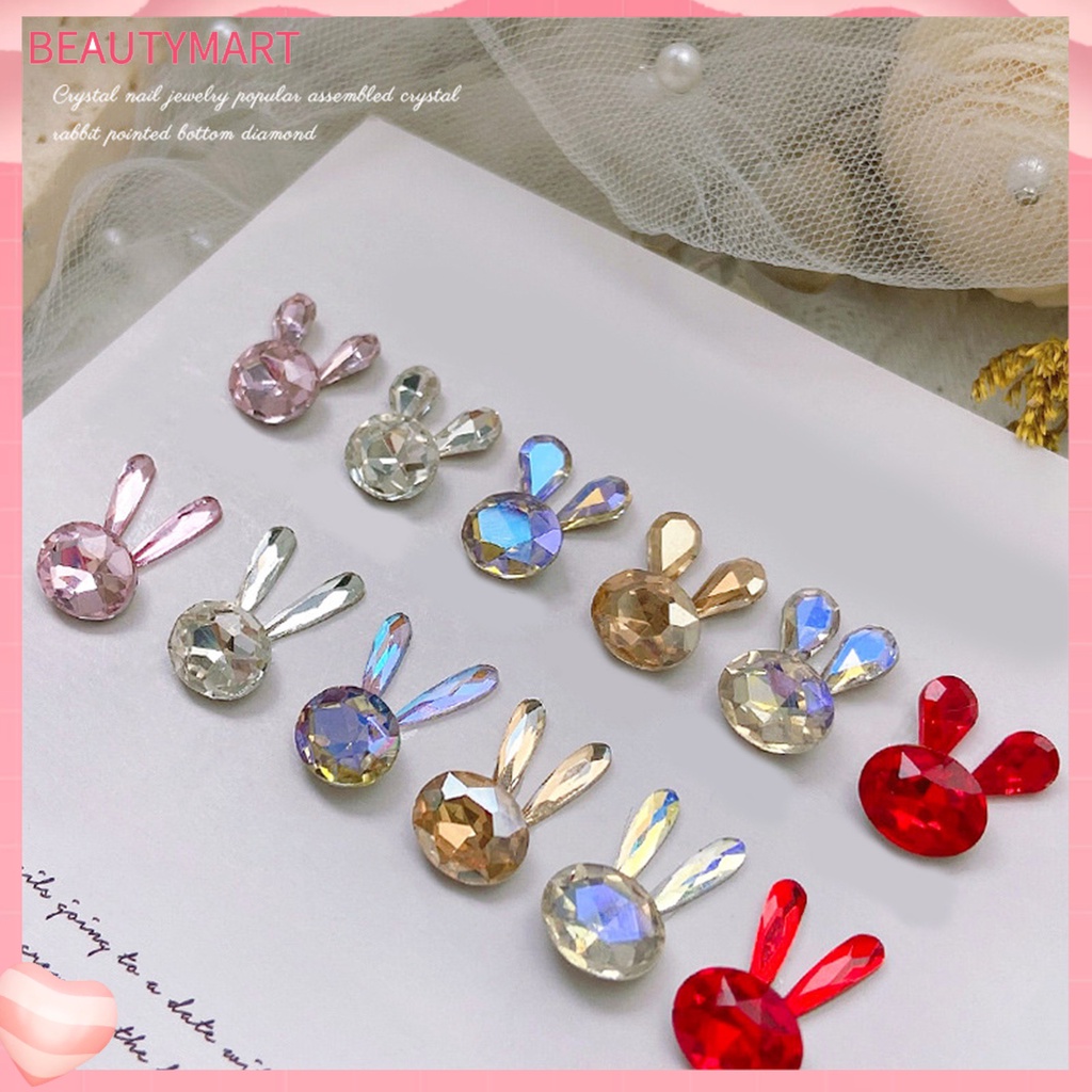 Set 6 Phụ Kiện Đính Trang Trí Móng Tay Lấp Lánh Chống Rơi DIY