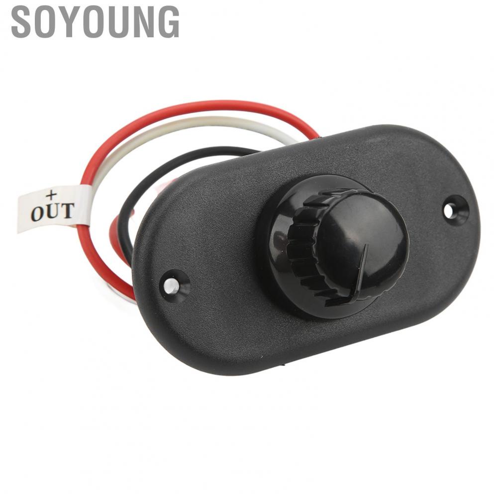 Soyoung Boats Parts 15%‑ Current Control Stepless DC12V/24V Wide Application Flush Mount RV  Dimmer Switch for Truck Yacht