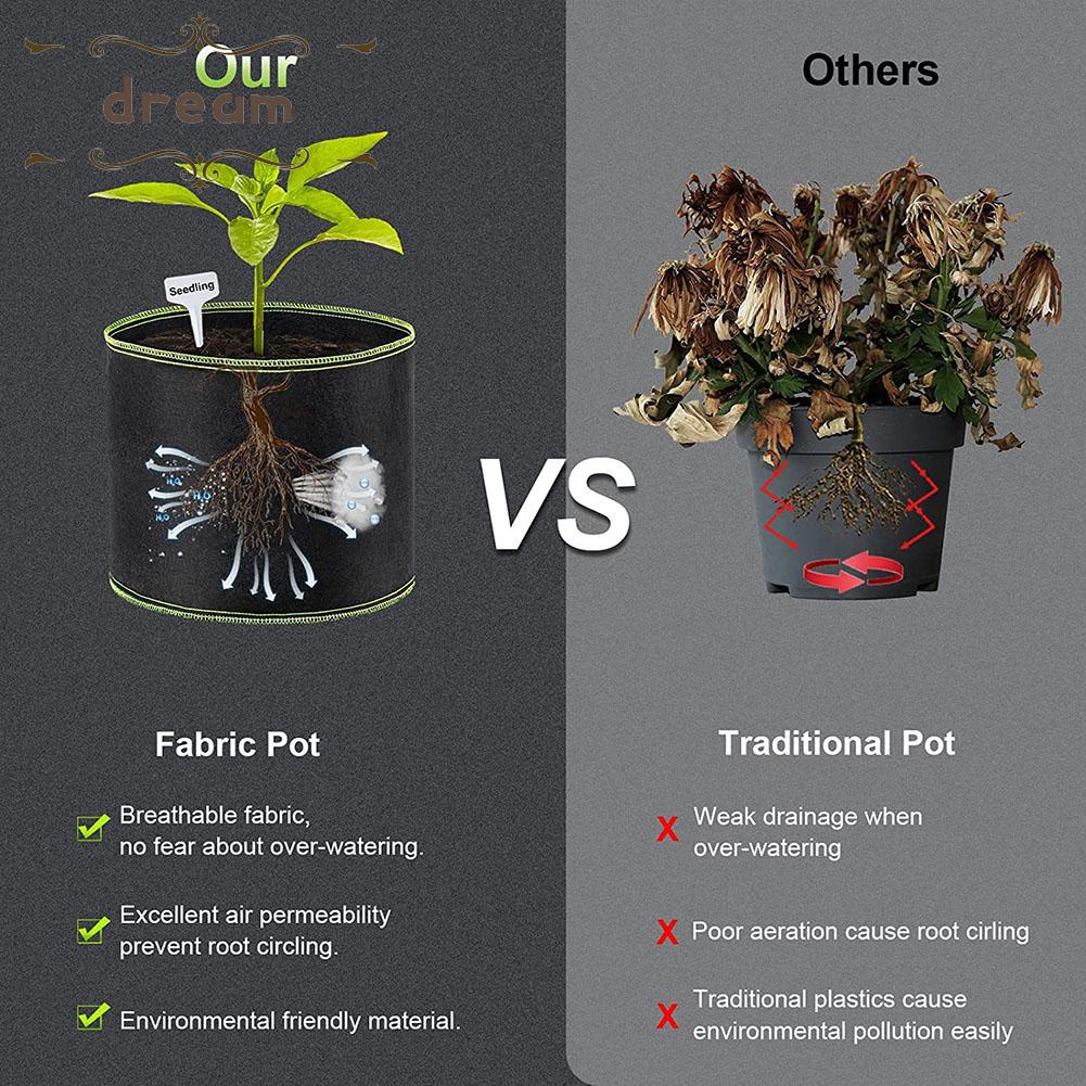 Túi Trồng Khoai Tây 1 / 3 / 5 / 7 / 10 Gallon