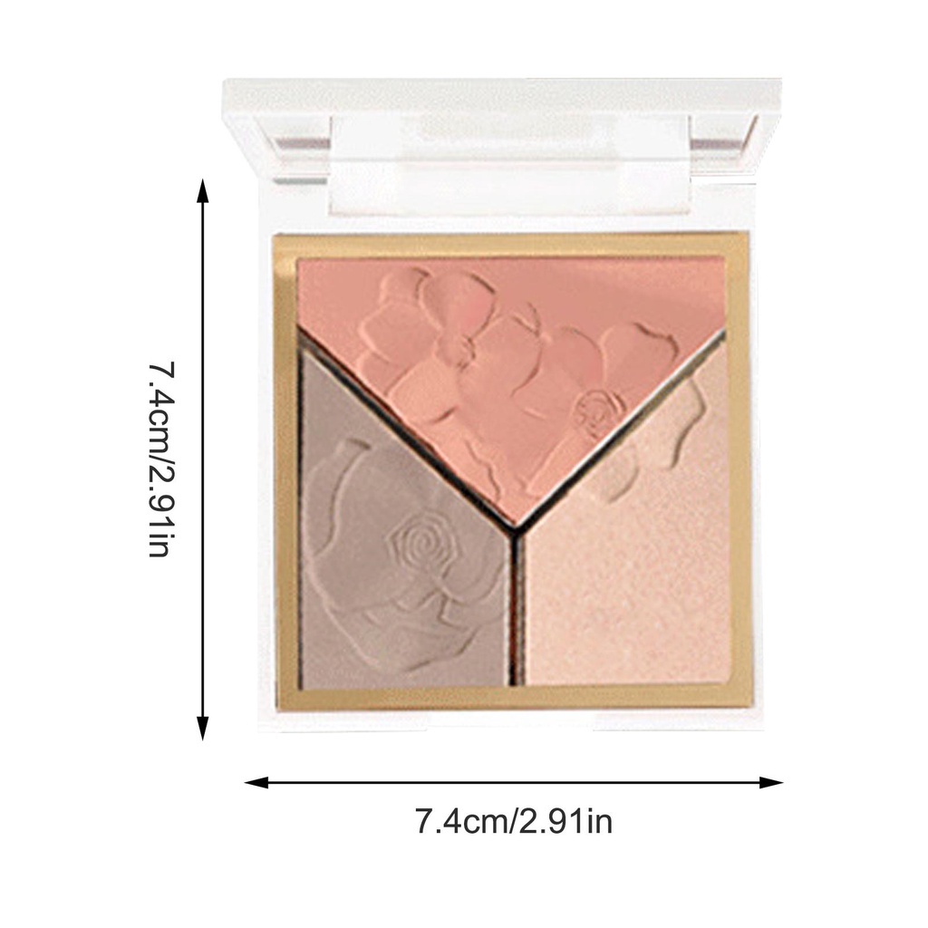 Phấn Bắt Sáng 3 Trong 1 Màu Lì Làm Sáng Da Mặt / Mũi J4J8