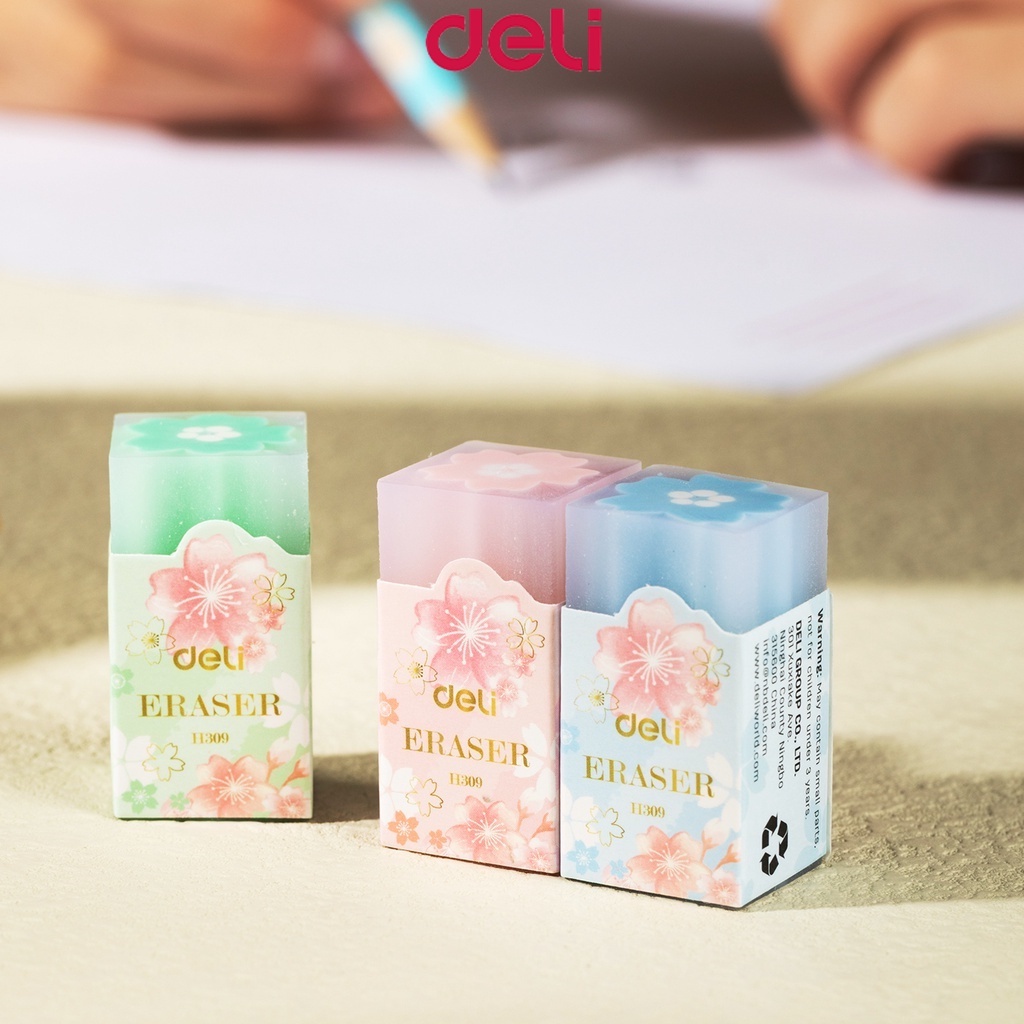 Gôm Thạch Hình Hoa Sakura - Deli EH309 - Xanh Dương