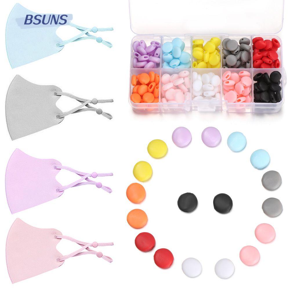 Hộp 200 Nút Thắt Nhựa Đàn Hồi Nhiều Màu Sắc