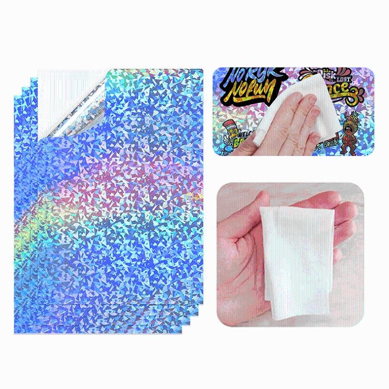 Set 10 Tờ Giấy In Họa Tiết Kim Cương Chất Liệu Vinyl Tự Dính