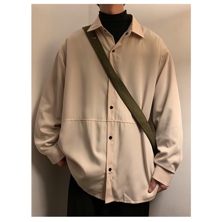 Áo Sơ Mi Dài Tay Dáng Rộng Thiết Kế Mới Cao Cấp Thời Trang Mùa Xuân Theo Phong Cách Nhật Bản Cho Nam