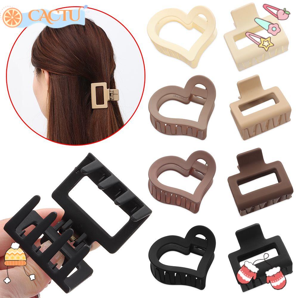 Kẹp Tóc Màu Trơn Họa Tiết Hình Học Trái Tim Phong Cách Hàn Quốc