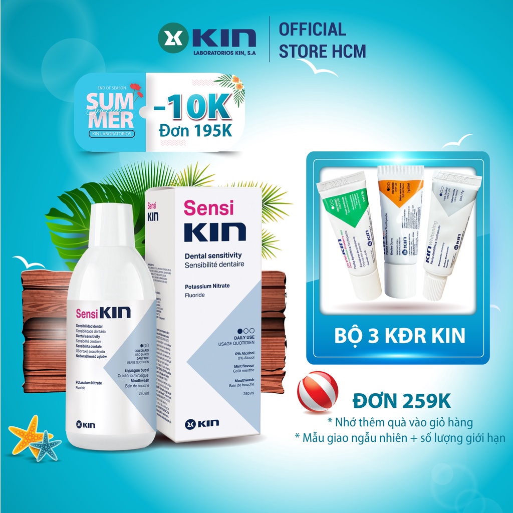 Nước Súc Miệng Sensi Kin Giảm Ê Buốt, Ngăn Ngừa Tái Phát Cho Răng Nhạy Cảm 250ml