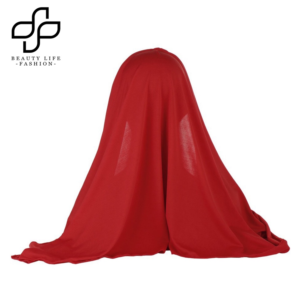 Khăn Choàng Cổ Jersey Không Trượt Che Phủ Toàn Diện Màu Trơn Dành Cho Nữ Mặc Hàng Ngày