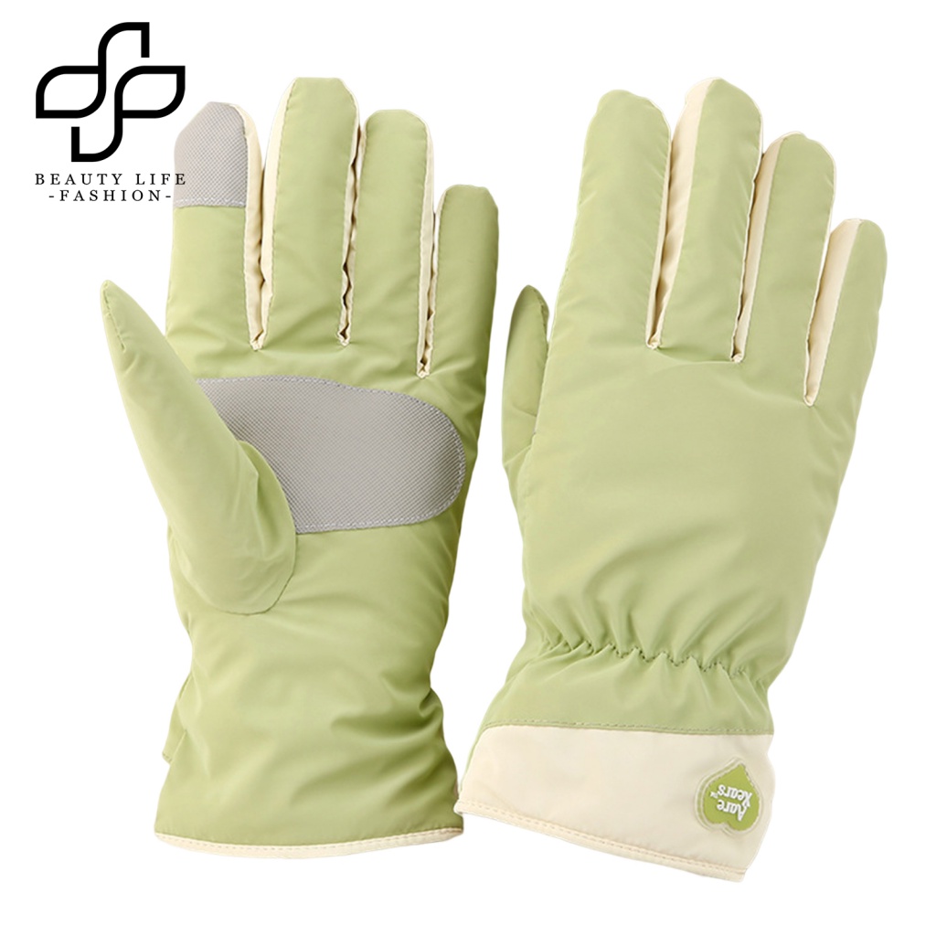 1 Đôi Găng Tay Thể Thao Trượt Tuyết Lót Lông Cừu Dày Chống Nước Chống Gió Màn Hình Cảm Ứng