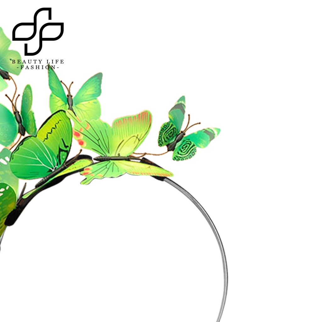 Băng Đô Cài Tóc Bằng Nhựa Hình Bướm Ba Chiều Sáng Tạo