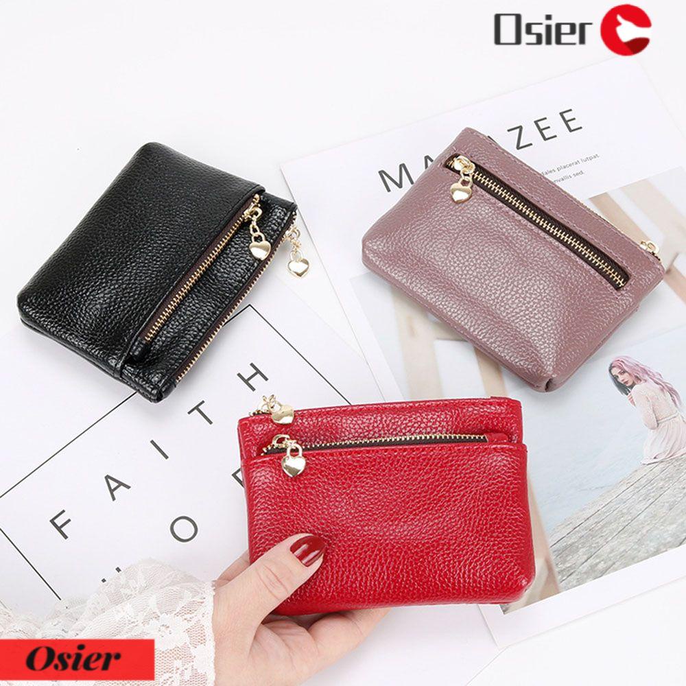 Ví Da PU Mini 1 Ngăn Đựng Thẻ Kèm Móc Khóa Nhỏ Xinh Thời Trang Giá Đỡ