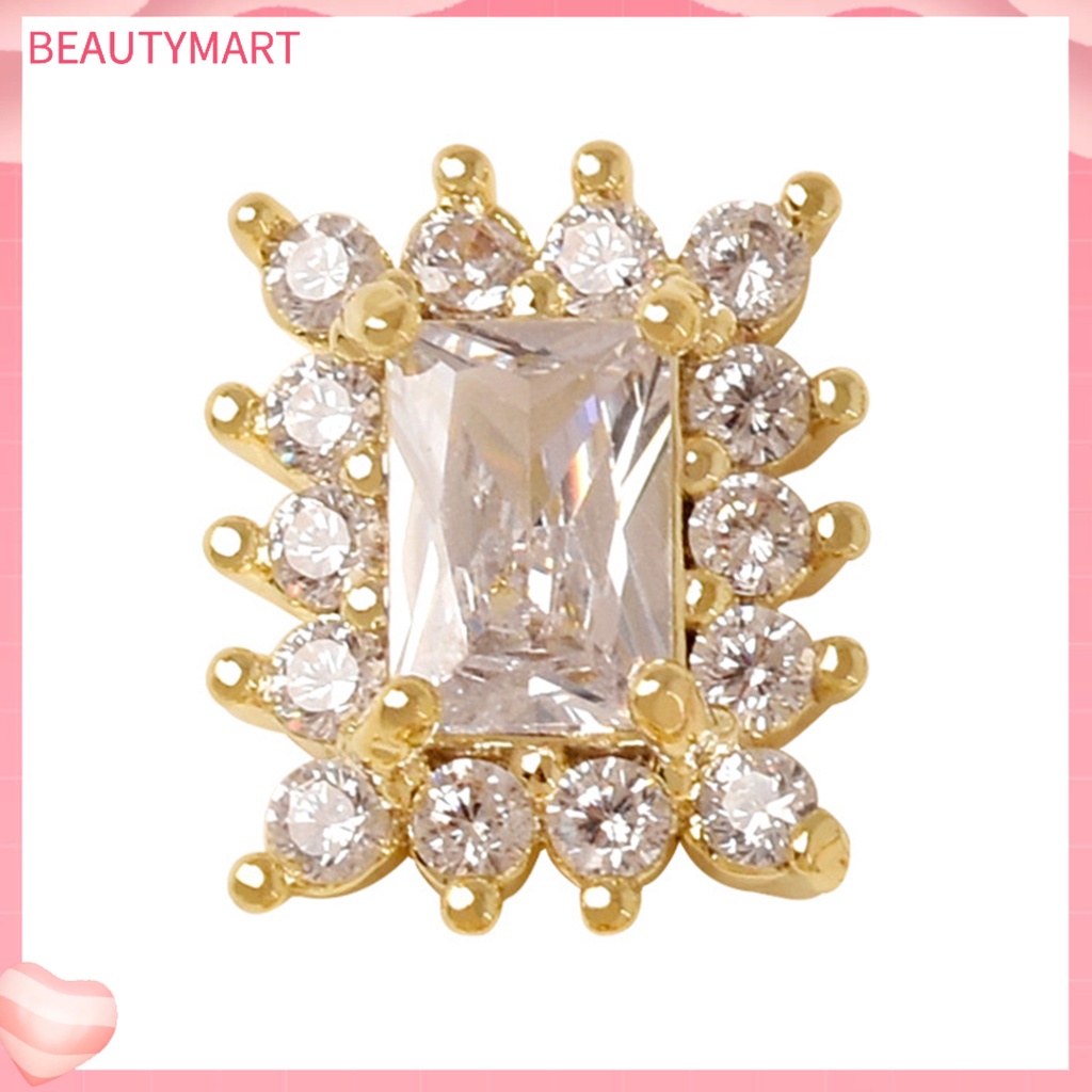 Phụ Kiện Đá Zirconia Hình Vuông Đính Trang Trí Móng Tay