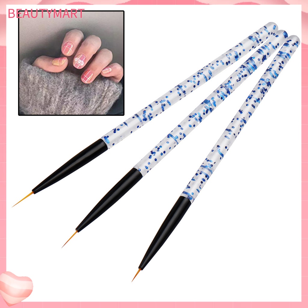Set 3 Cọ Vẽ Trang Trí Móng Tay Nghệ Thuật Không Biến Dạng Tiện Dụng