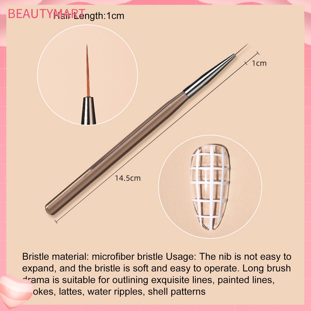 Cọ Hai Đầu Lông Mềm Dùng Trang Trí Móng Tay Nghệ Thuật DIY Đa Năng
