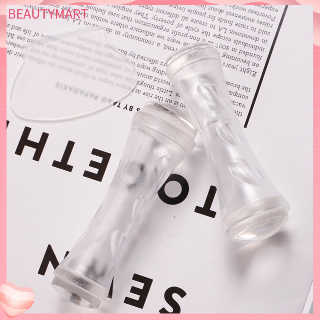 Dụng Cụ In Hình Móng Tay Hai Đầu Độ Co Giãn Cao Bằng Silicone Kèm Dụng Cụ Cạo