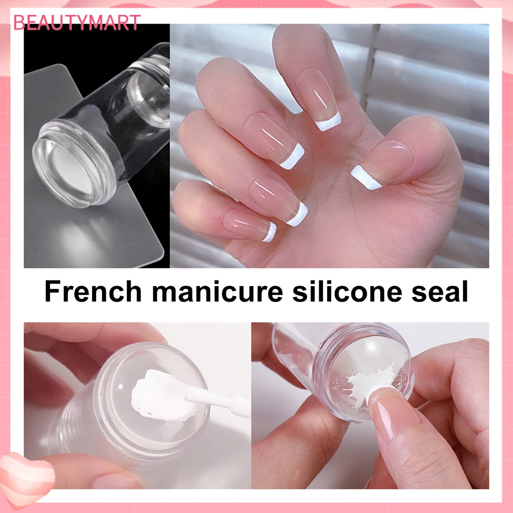 Set 4 Dụng Cụ Đóng Dấu Trang Trí Móng Tay Nghệ Thuật Chống Bụi Có Thể Tháo Rời