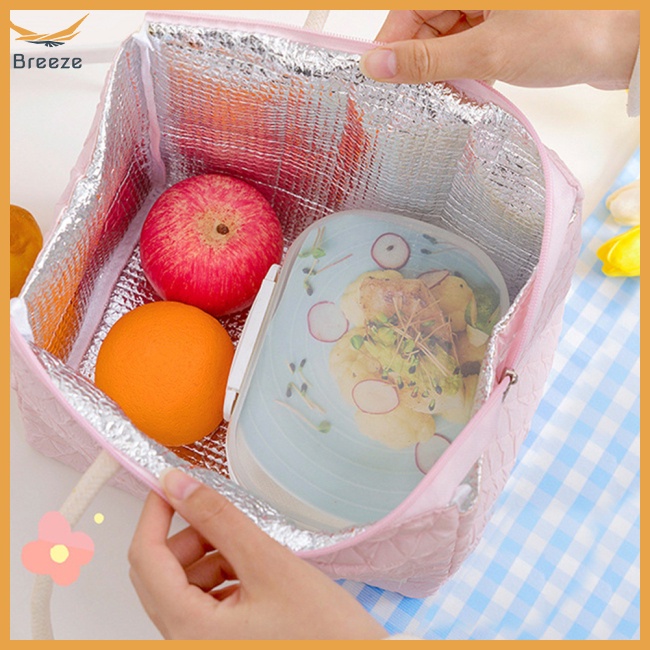 Túi Đựng Cơm Trưa Lót Giấy Nhôm Dày Dặn Cách Nhiệt Tiện Dụng Cho Học Sinh / Đi Học / Du Lịch