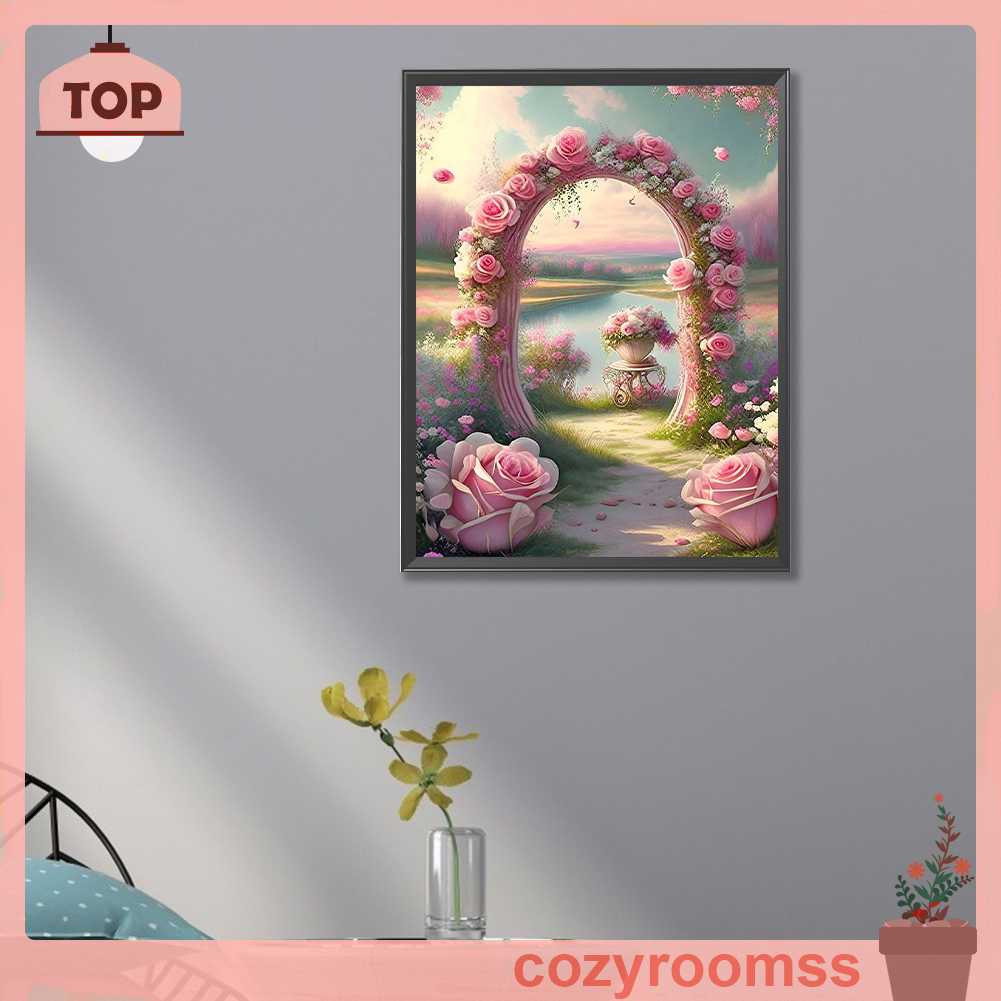 Tranh Đính Đá Kim Cương Toàn Bộ 5D DIY Hình Vẽ Vườn Hoa